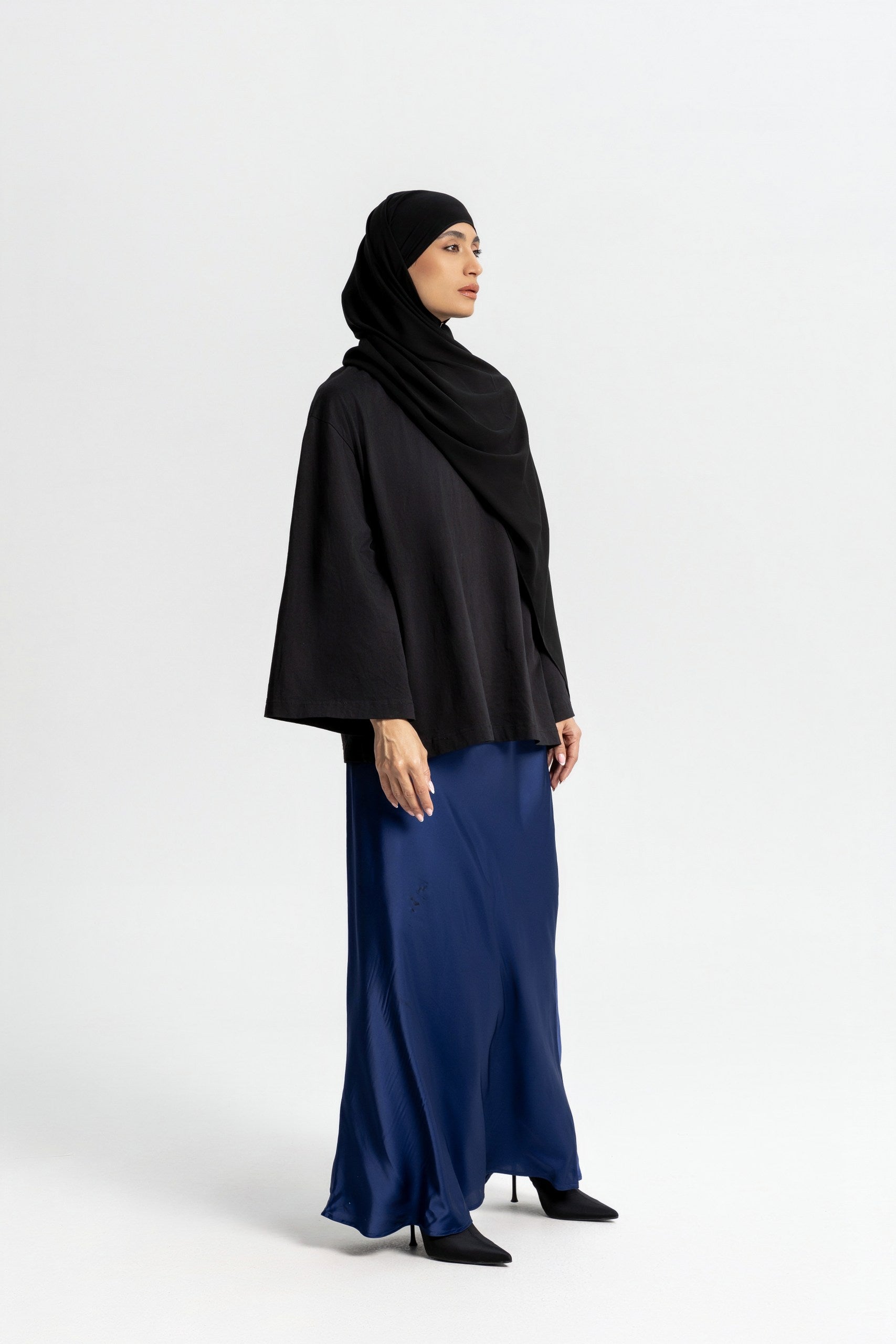 Jupe Satin - Navy