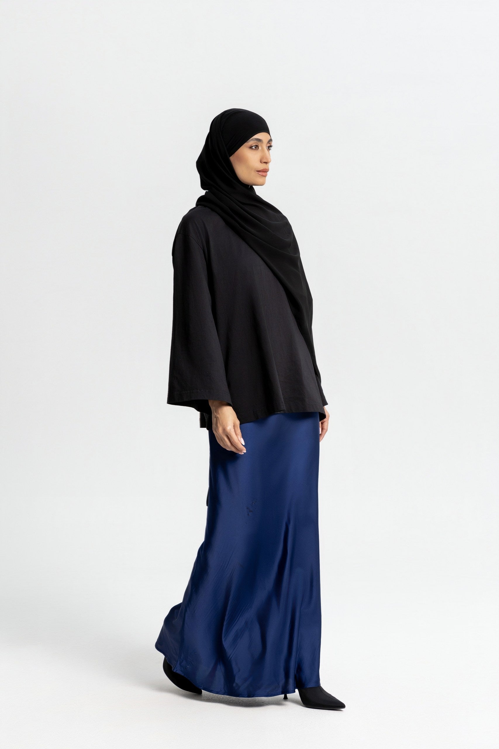 Jupe Satin - Navy