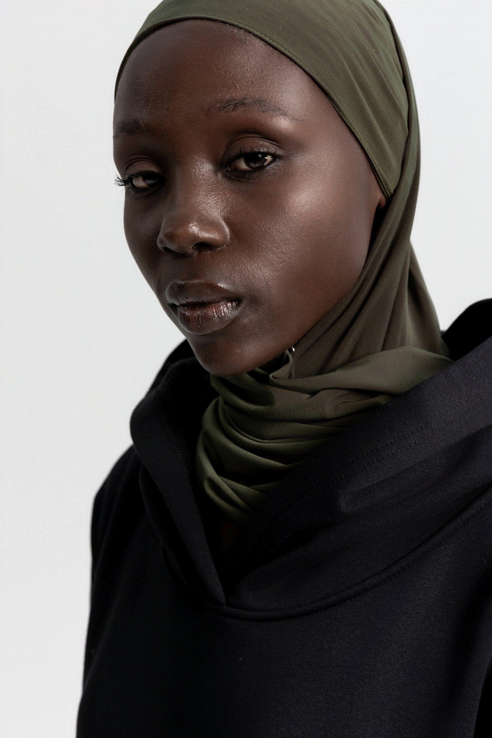 Hijab PAE Jersey Premium - Kaki | PRÉCOMMANDE
