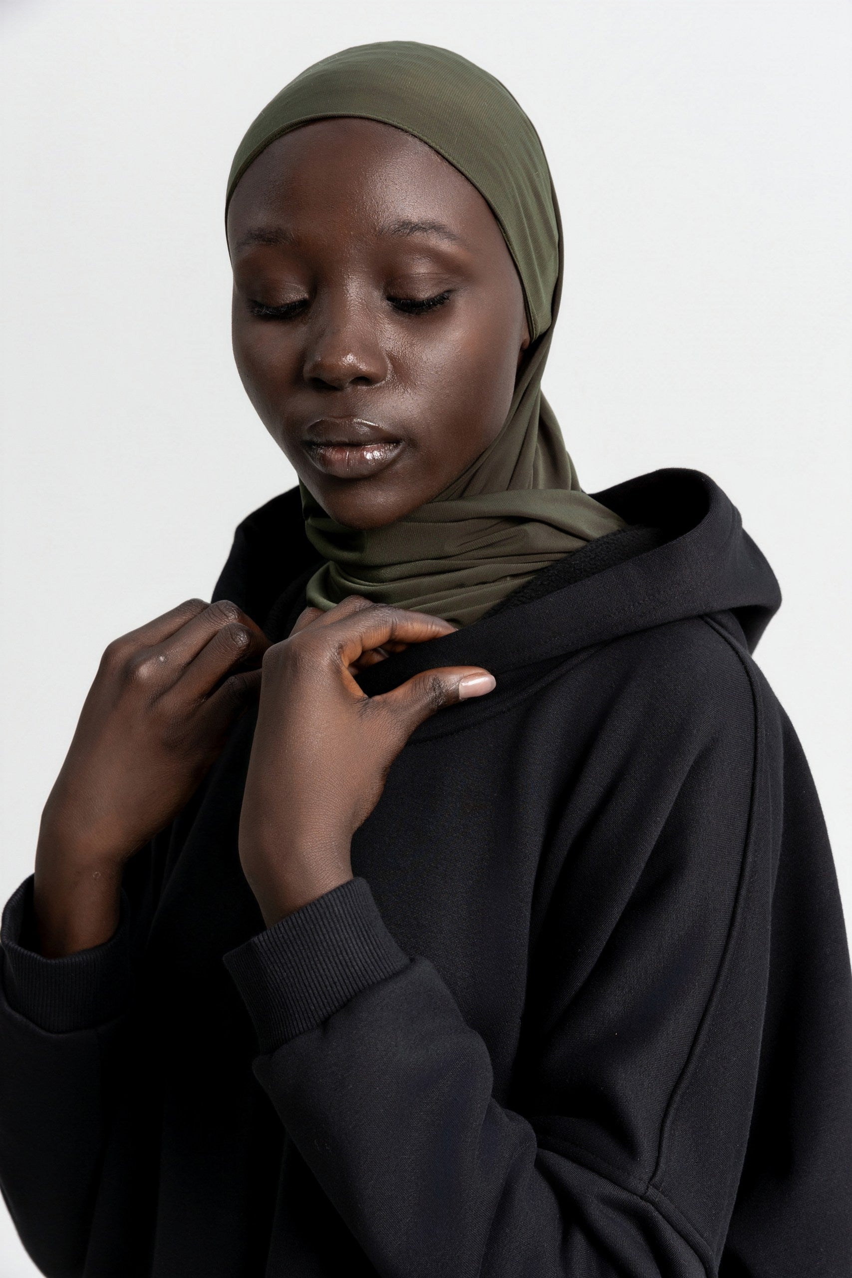 Hijab PAE Jersey Premium - Kaki | PRÉCOMMANDE