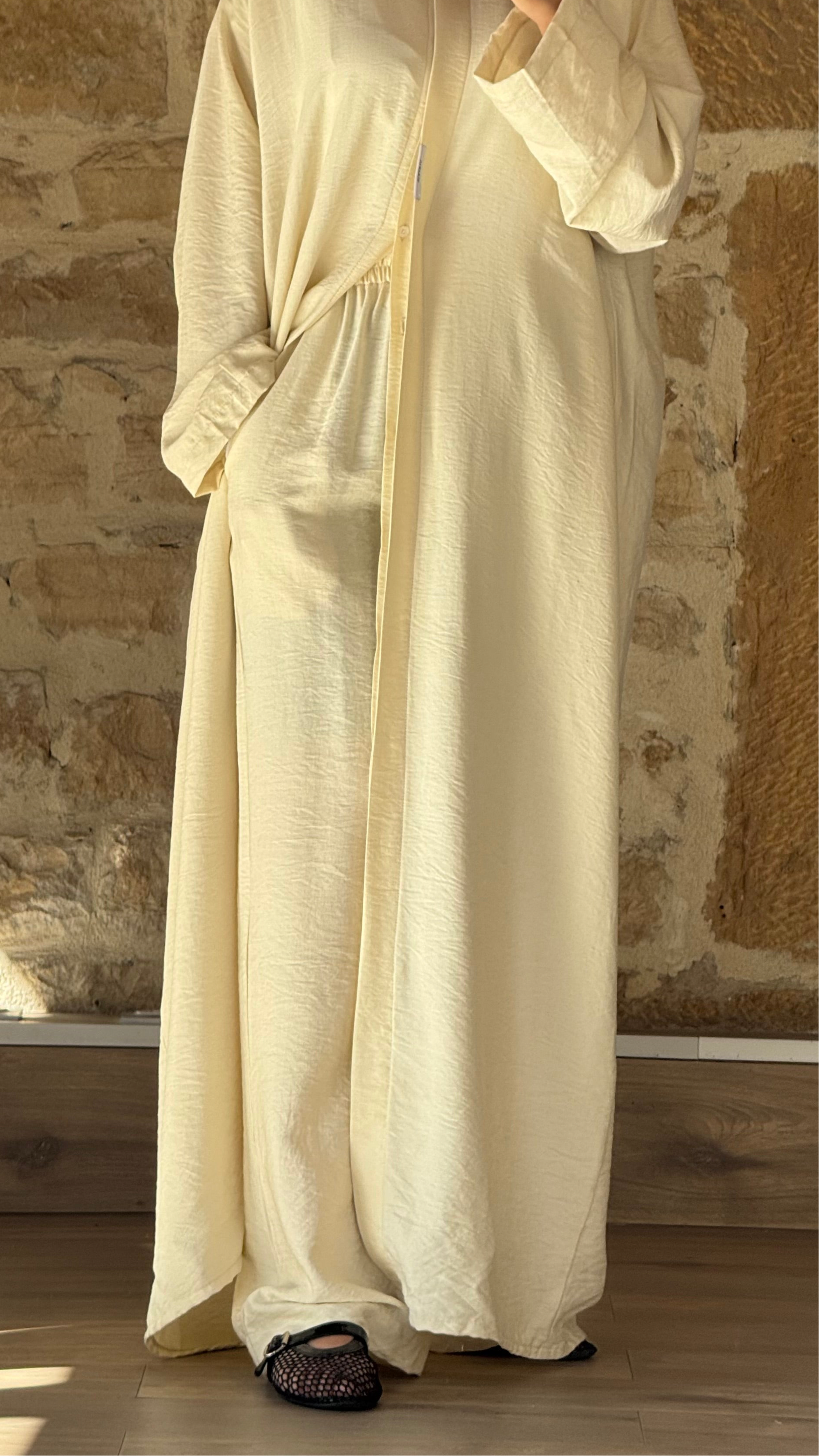 Pantalon taille haute Summer - Yellow