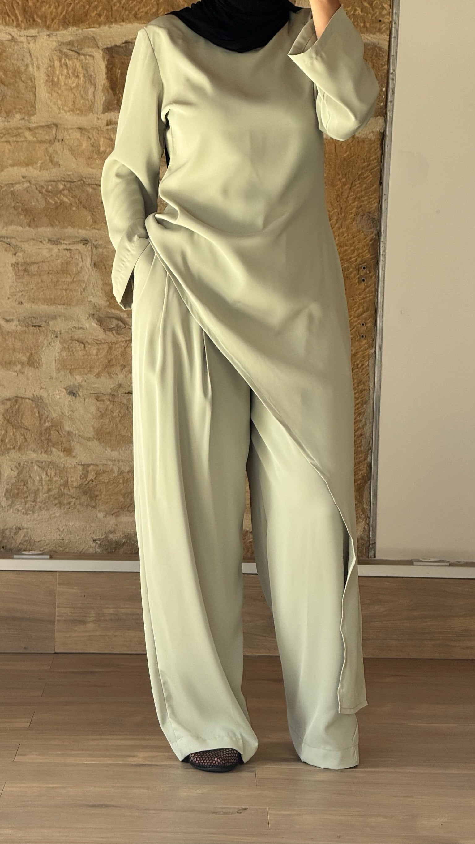 Pantalon Set Asymetrique - Vert